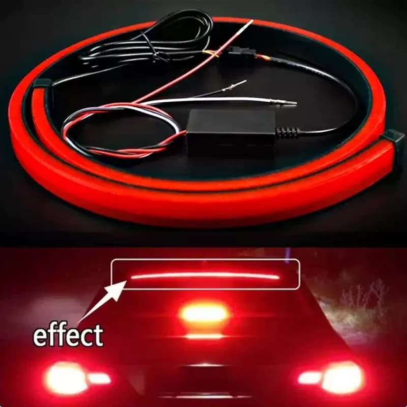 Striscia LED automobilistica per luce di stop montata in alto con funzioni multiple per avviso frenata e guida.