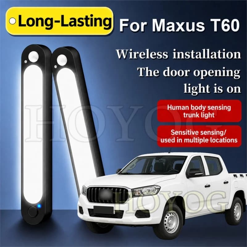 For Maxus T60 2017-2026 Car Boot Light LED Lamp Motion Sensor Auto ON OFF Cordless Trunk Cargo Light Pickup Truck Cargo