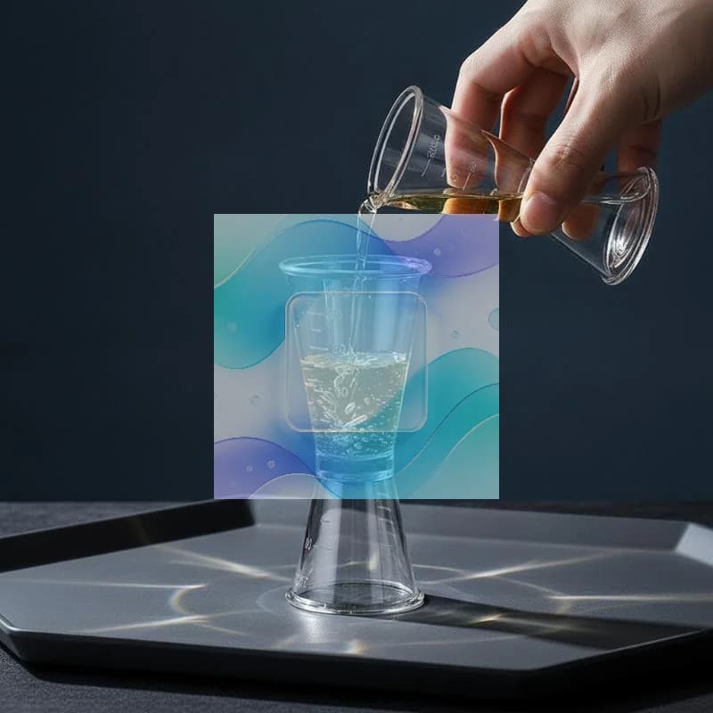 Double Headed Measuring Cup 20/40cc Transparent Food Grade Bar Tool for Cocktail Shaker Home Kitchen Bartending 20/40cc Transpa
