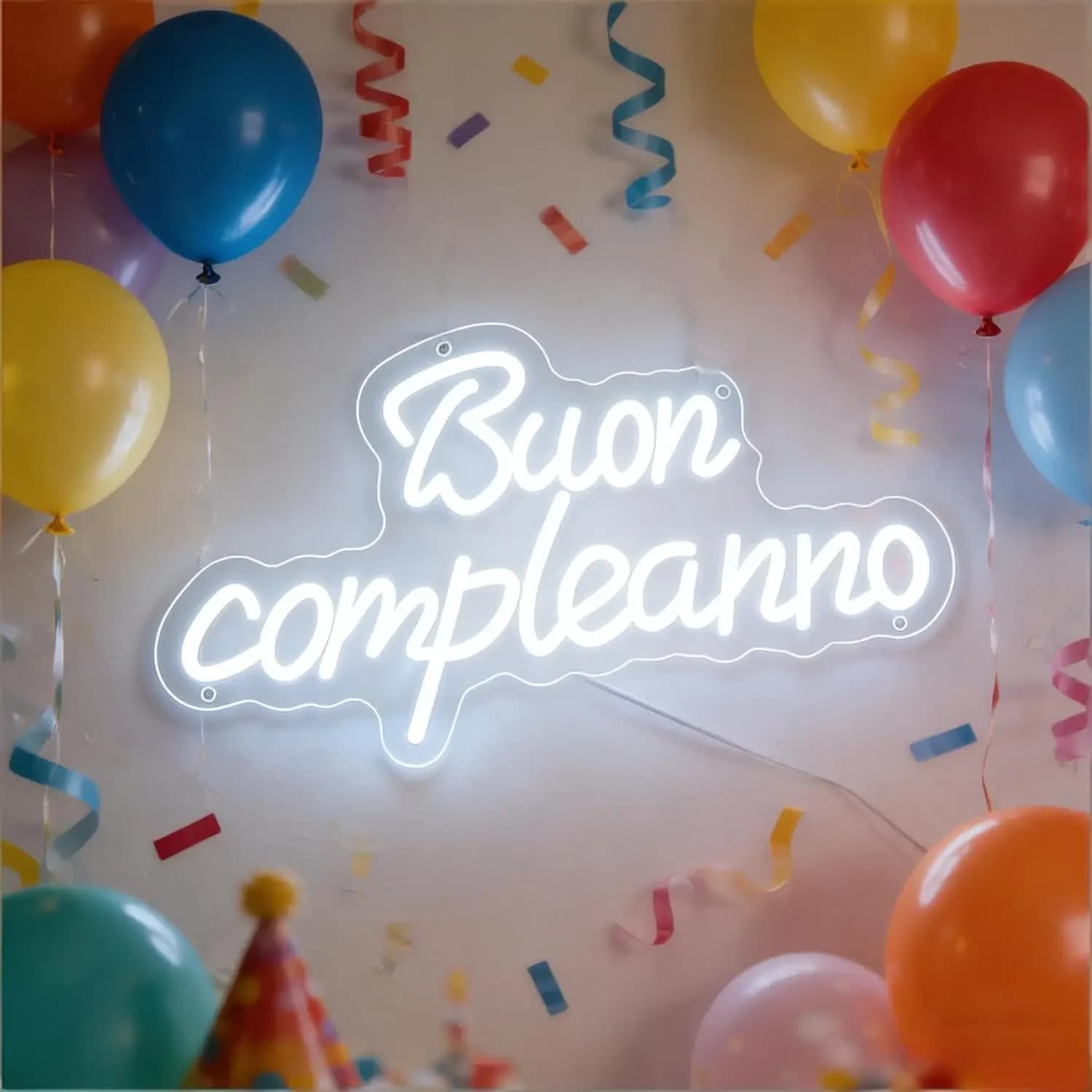 Luce al Neon Buon Compleanno, Insegne LED al Neon per Feste di Compleanno, Decorazioni per Casa, Dormitorio, Camera da Letto, Feste Familiari, Regali