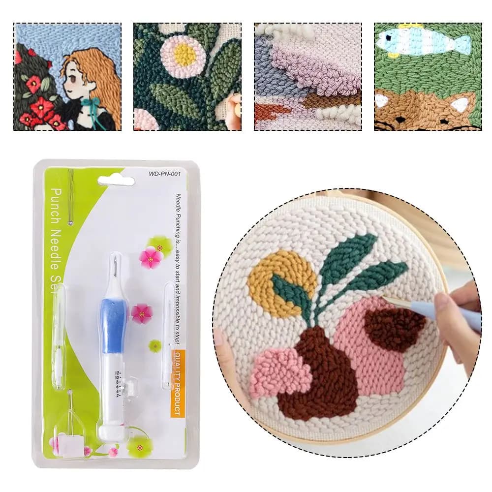 Punch Magic pencil Sewing Accessories Embroidery Pen Set Punch Needle DIY Threaders