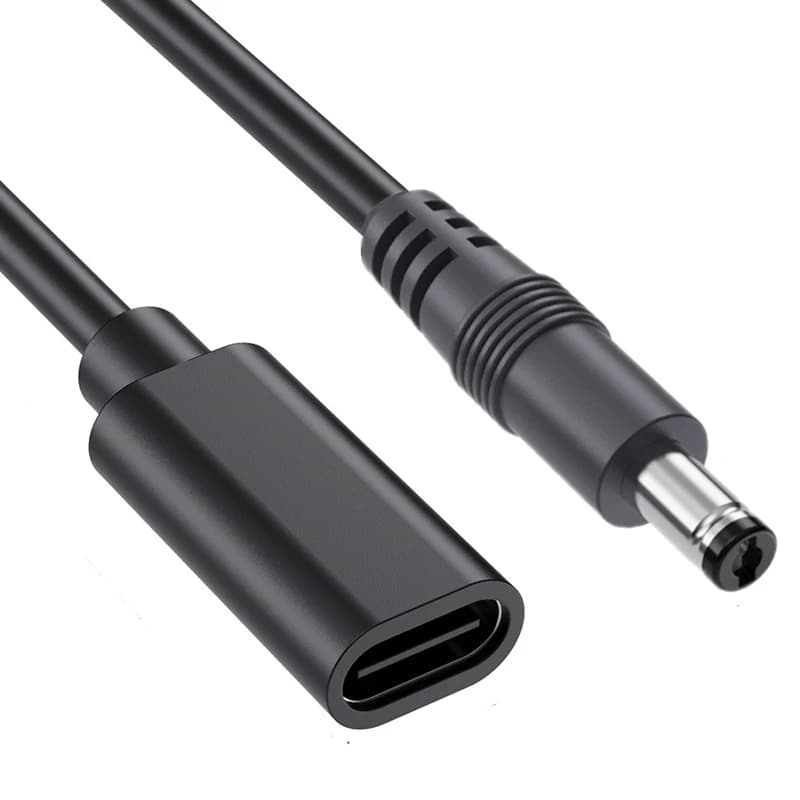 25CM DC Type-c Female To 5.5*2.1 Female Cables 5521 Power Jack DC Power Conector 5.5x2.1 Adapter USB Type C Converter