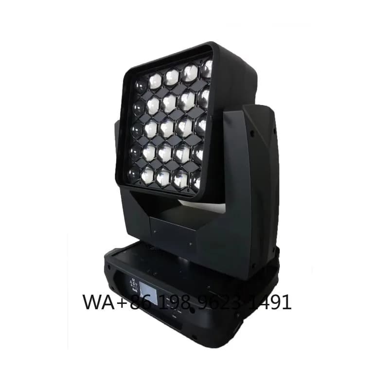 Faro LED Rotante a Testa Mobile RGBW DMX per Illuminazione Scenica, Effetti Luminosi per DJ, Feste, Matrimoni, Discoteche, Club, Concerti ed Eventi Live