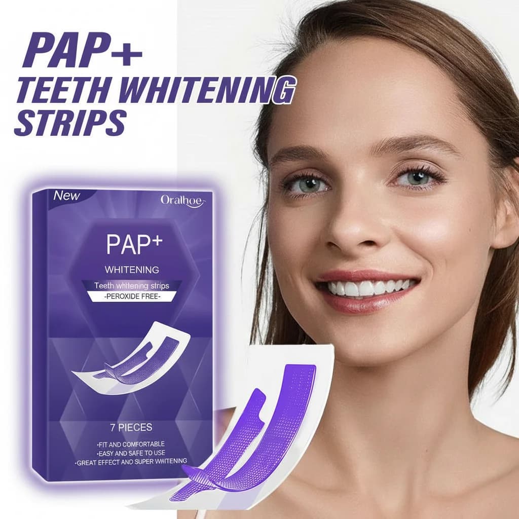 Strisce Sbiancanti per Denti Viola, Rimozione Macchie, Prodotti per Sbiancamento Orale, Adesivi per Denti, Cura Dentale