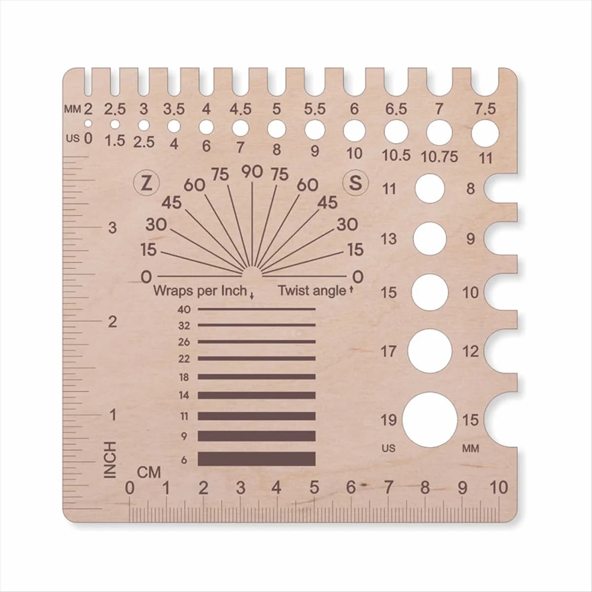 A95I-calibro per ago da maglia, calibro per maglieria, righello per uncinetti, righello per filati e campioni (calibro/righello universale C