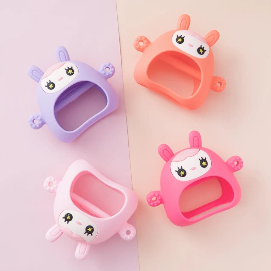 Colore Bambini Silicone Massaggiagengive Giocattolo BPA Libero Del Bambino 0-12 Giocattoli Dentizione Guanti Giocattoli Sensoriali Per Il Capretto Animale Del Silicone Lenitivo Molare giocattoli