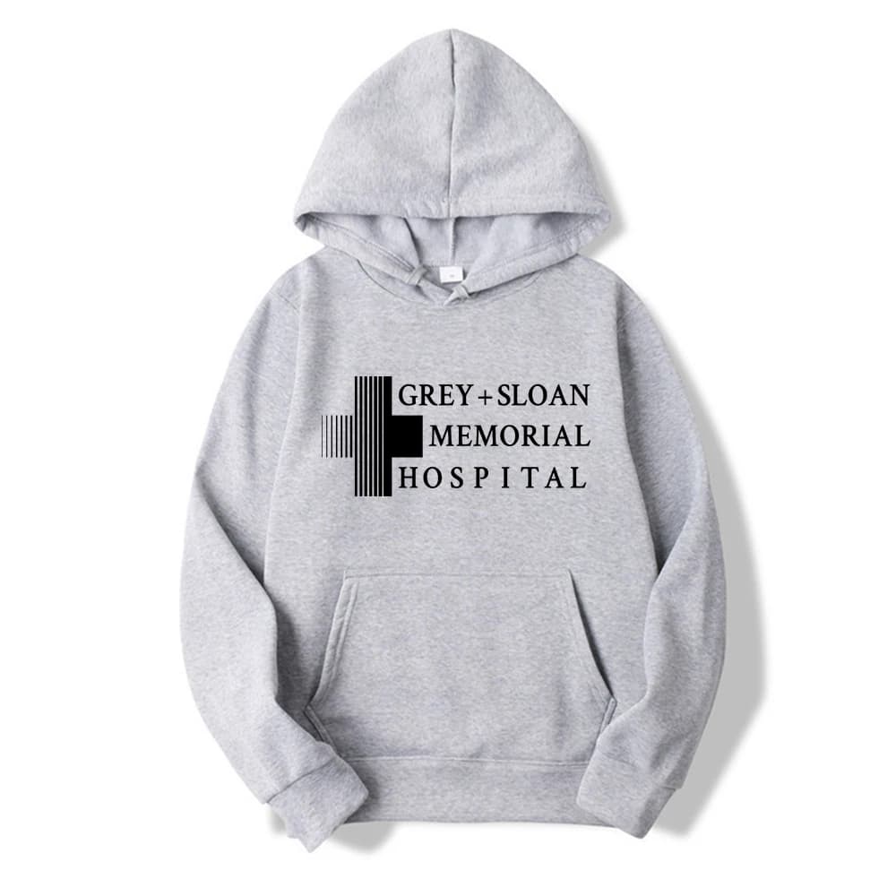 Felpa con cappuccio Grey's Anatomy Felpe con cappuccio Grey Sloan Memorial Hospital Felpa con cappuccio unisex a maniche lunghe TV Show Pullover Abbigliamento casual