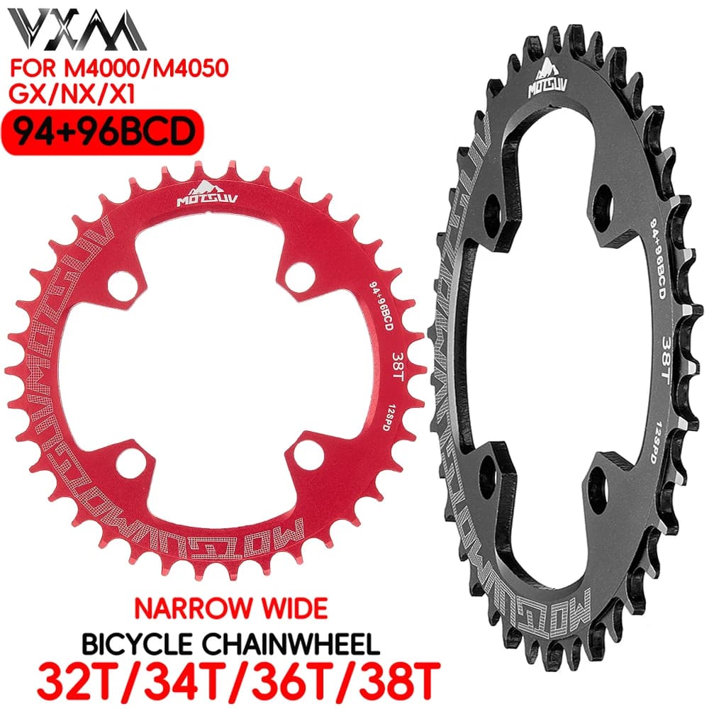 MOTSUV bicicletta rotonda 94mm + 96BCD corona 32/34/36/38T MTB bici corona per ALIVIO M4000 M4050 NX GX X1 manovella parti di biciclette