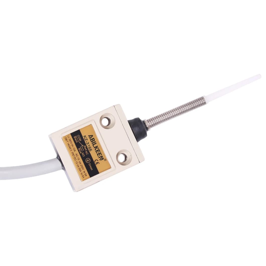 ABILKEEN KZ-3166 Metal Spring Pendulum Rod with Plastic End Momentary 1NO+1NC Limit Switch IP67 Waterproof Travel Limit Switch