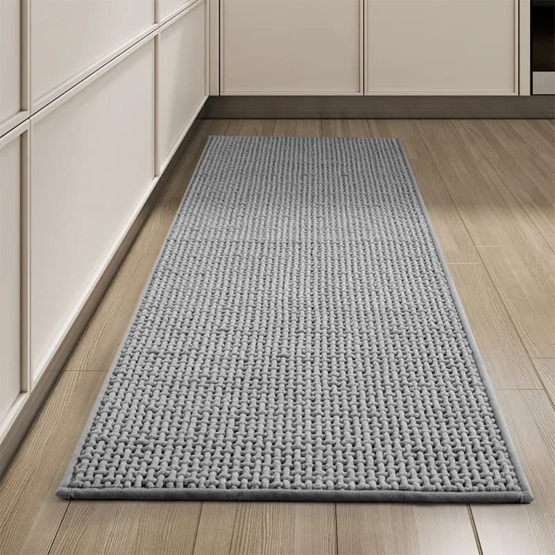 Tappetino da cucina con tessitura a strisce Tappetini da cucina in ciniglia super assorbenti Tappetini da cucina antiscivolo per bagno Tappeto a strisce lunghe lavabili