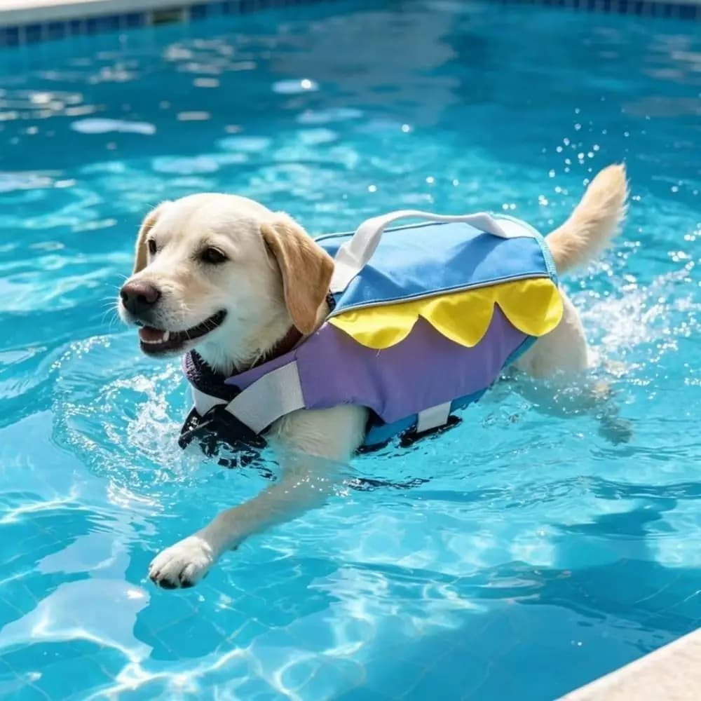 Enhanced Buoyancy Dog Life Jacket Breathable Adjustable Pet Life Vest with Handle Anti Choking Dog Swimsuit Boating