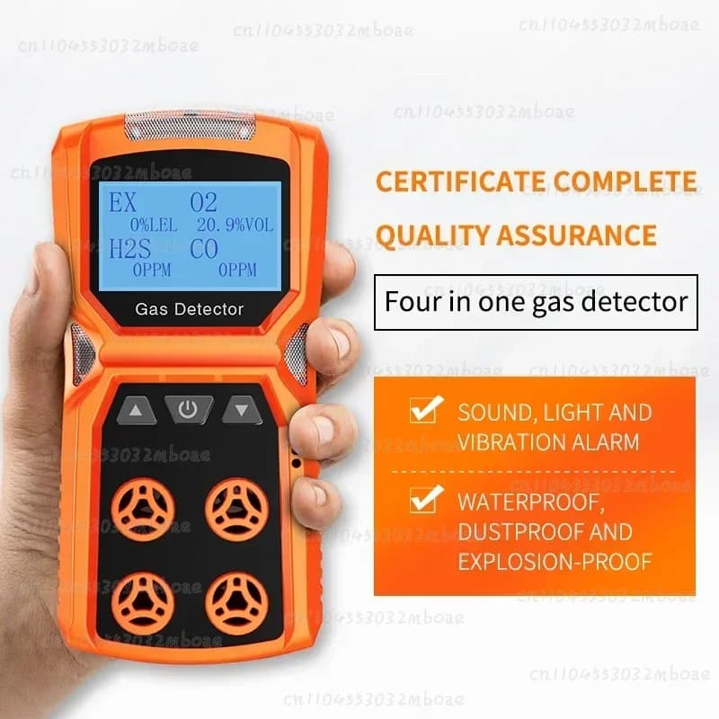 High-precision ADKS-4 Four-in-one Gas Detector Portable Toxic And Harmful Oxygen, Carbon Monoxide, Hydrogen Sulfide, Combustible