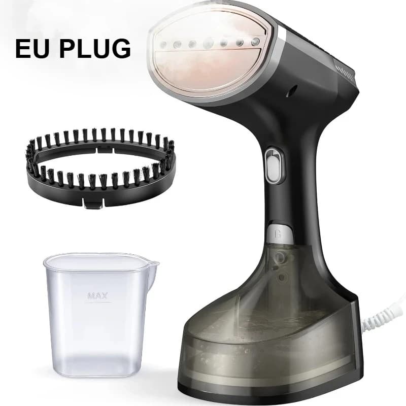 Vaporiera per vestiti, vaporiera portatile da 1600 W con serbatoio da 300 ml, riscaldamento rapido in 10 secondi, rimozione delle rughe per tutti i tessuti, viaggi