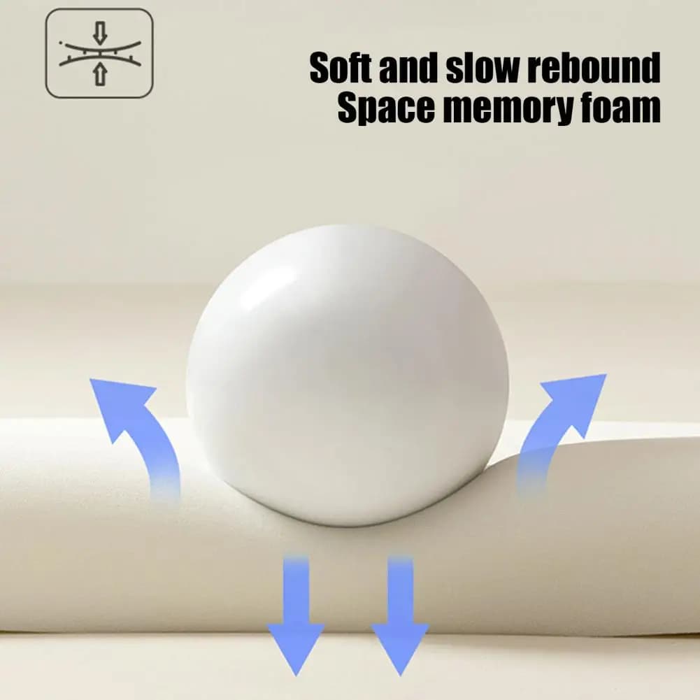 Car Headrest Lumbar Support Pillow Set Universal Memory Foam Car Headrest Neck Pillow Ergonomic Auto Neck for Long for Driving