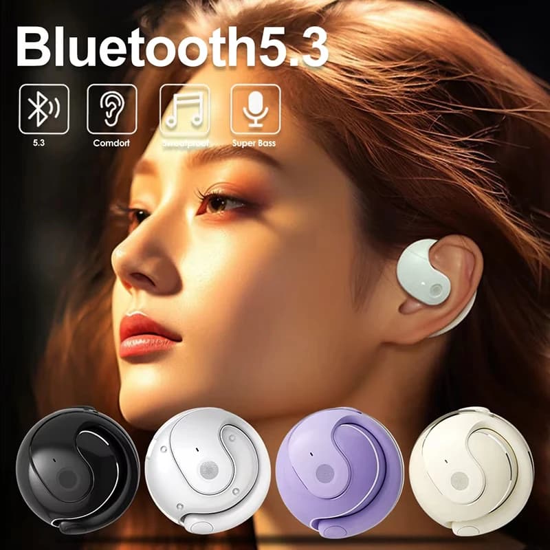 Bluetooth OWS Headphones Wireless Headphones with Microphones HiFi stereo audio earphones Smart Touch waterproof sports earphones for phone