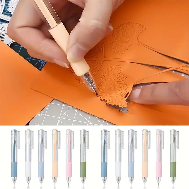 7Pcs Art Scissors & Cutter Pen Set, Cutting Tools for Scrapbook, Sticker, Carton Cutting, School & DIY Craft Supplies
