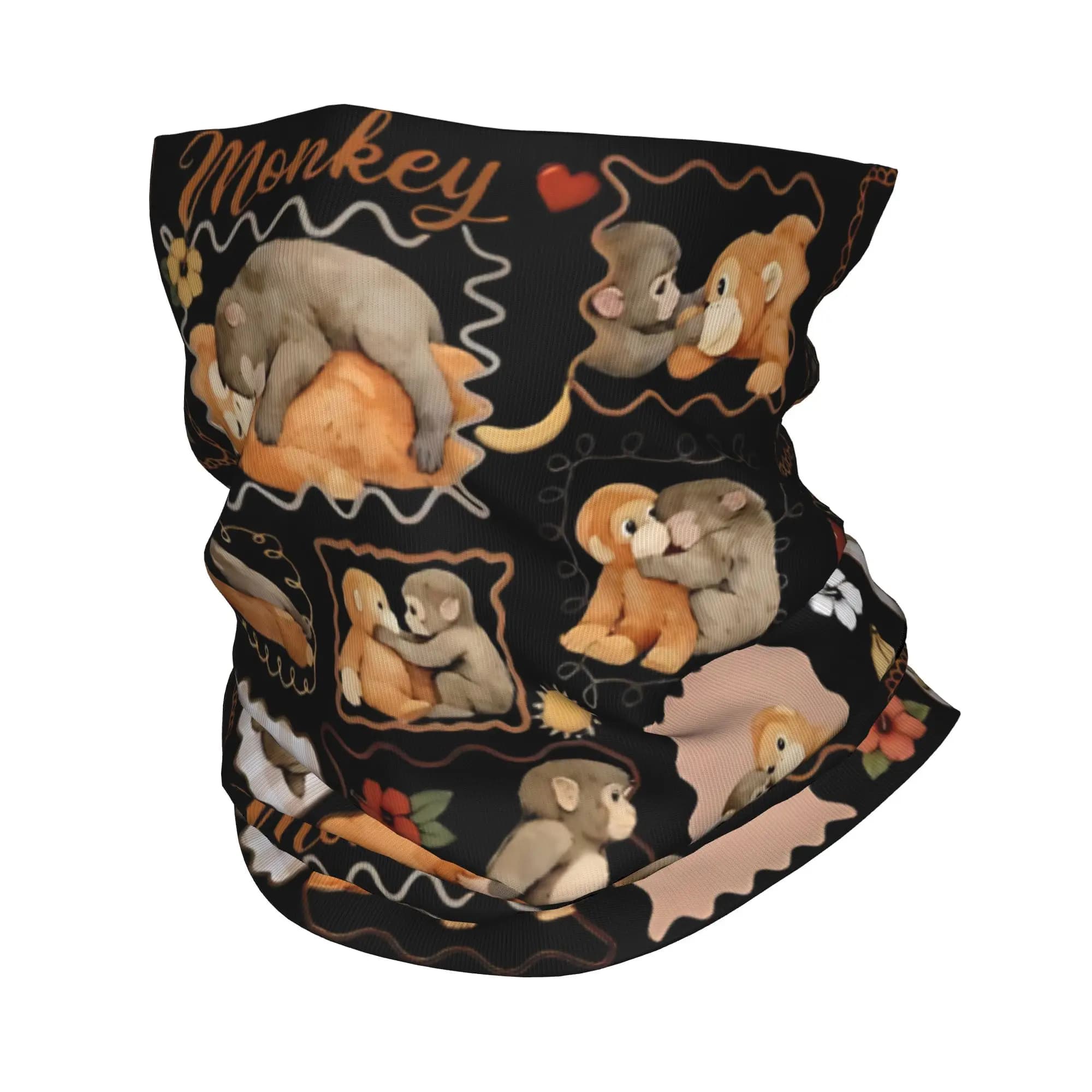 Punch Monkey Bandana y2k Divertente maschera da bicicletta, protezione solare per caccia e pesca, balaclava grafica, maschere morbide per moto