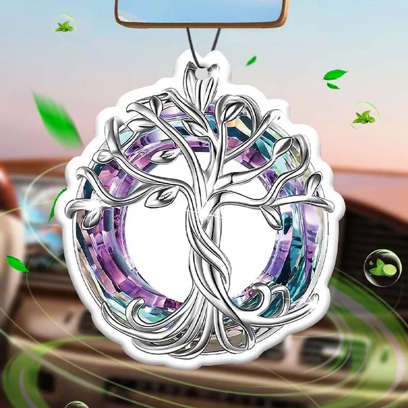 Elegant scent diffuser for cars shaped as a Tree of Life, perfume for long-lasting cars, scented pendant for air vents.