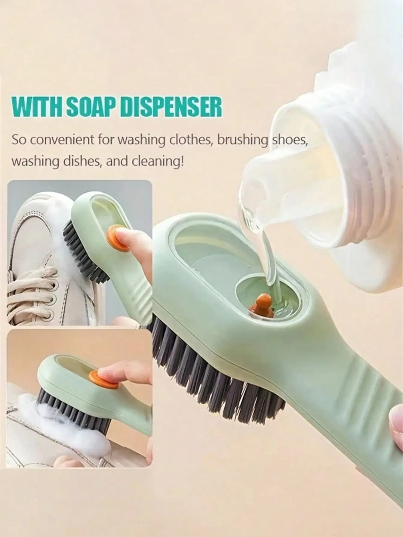 1pc Shoe Brush, Plastic Clothing Cleaning Brush, Household Cleaning Tool