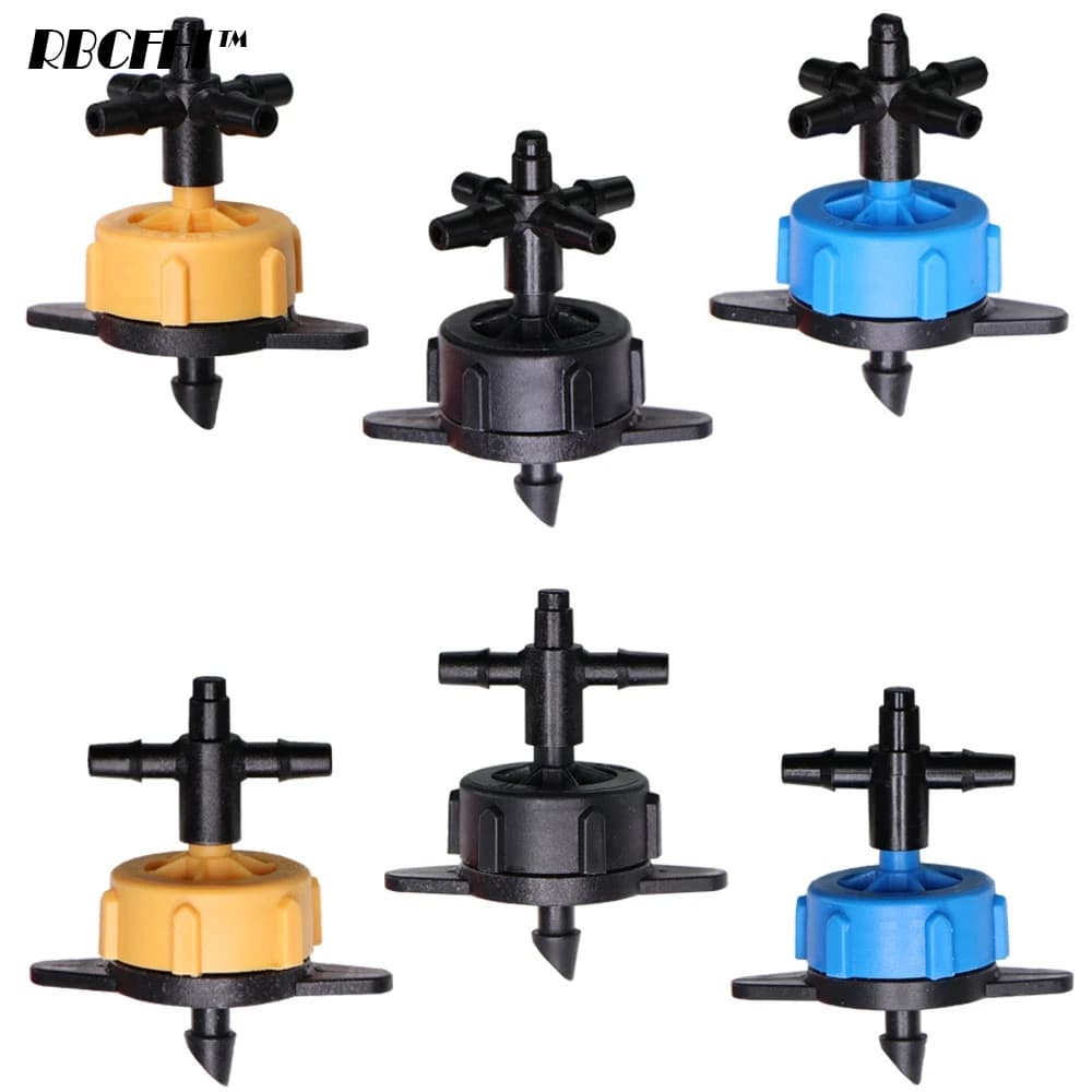 20PCS 2L/4L/8L/H Garden Counter Pressure Compensated Dropping Meadow Micro Irrigation Irrigation Drop Emitter 1/8" Connector Water Pipe