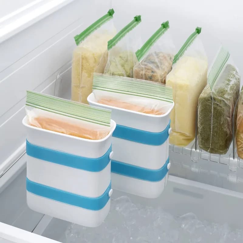 2 contenitori per alimenti da congelare, stampi per cubetti di ghiaccio per zuppe, brodo, salse, burro, per congelare blocchi di cibo, per la preparazione dei pasti