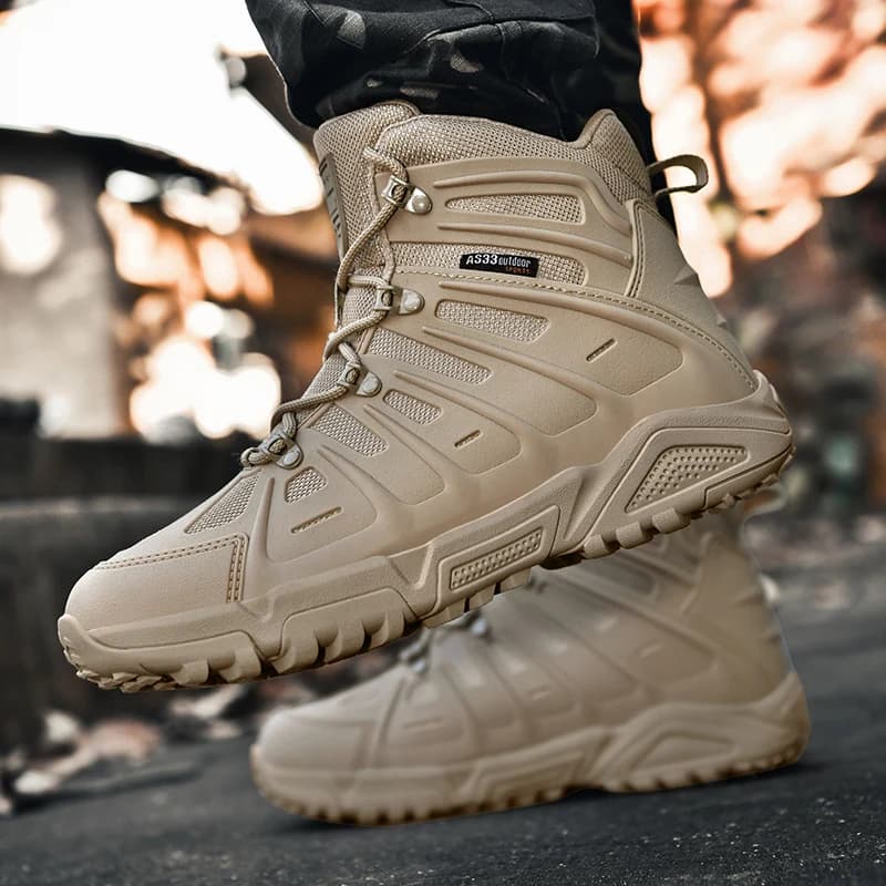Outdoor Hiking Shoes Men Shoes Anti-slip Soft Durable Casual High-top Boots Men Thick Sole Comfortable Combat Boots Men