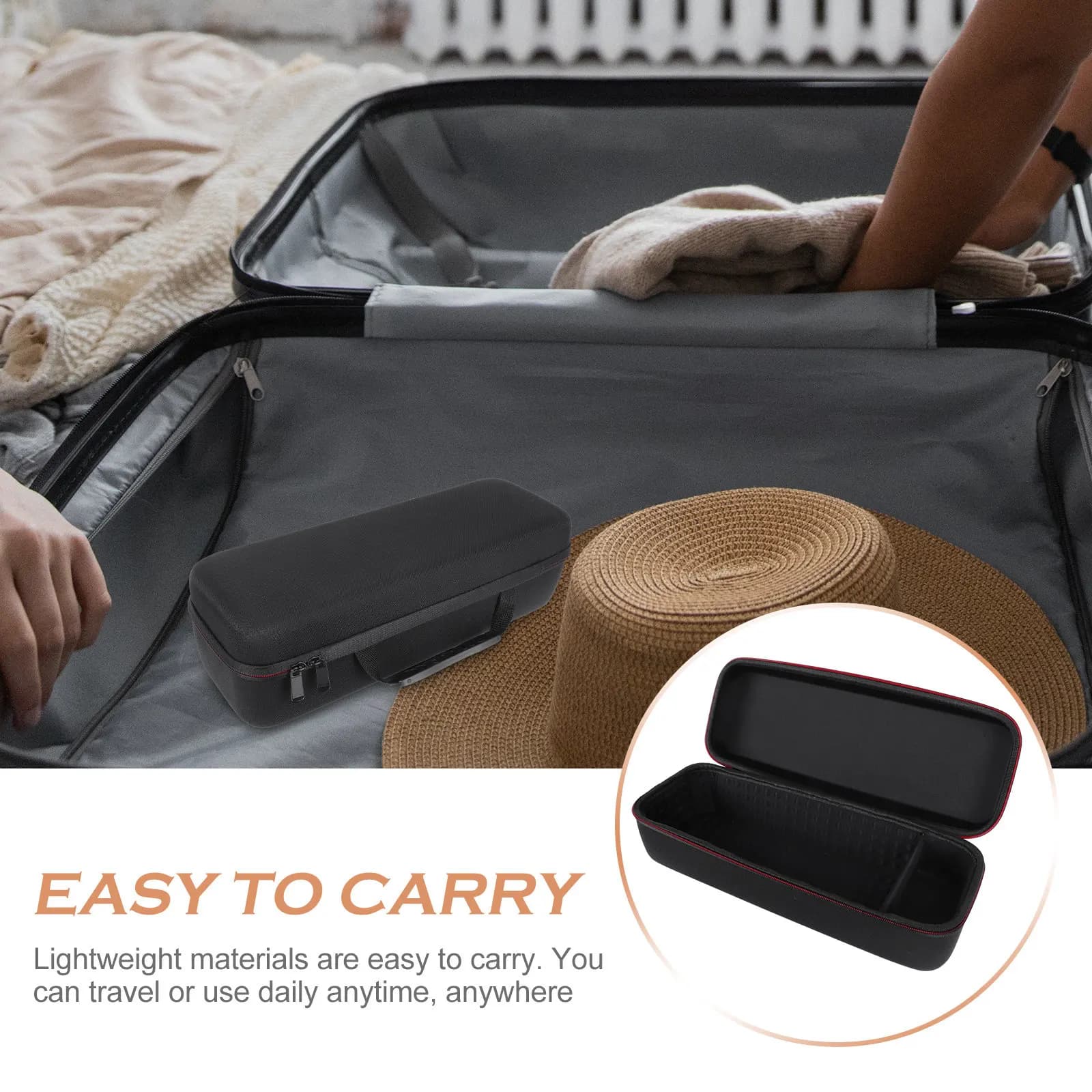 1Pcs Hair Curler Storage Bag Large Capacity Portable Travel Case Pouch Organizer for Curling Iron Styling Tools
