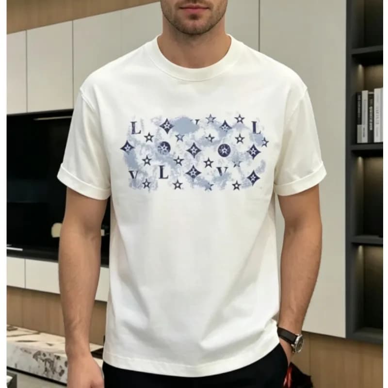T-shirt Uomo/Donna in Cotone Casual a Maniche Corte con Stampa di Marca Moda Primavera Estate 2026