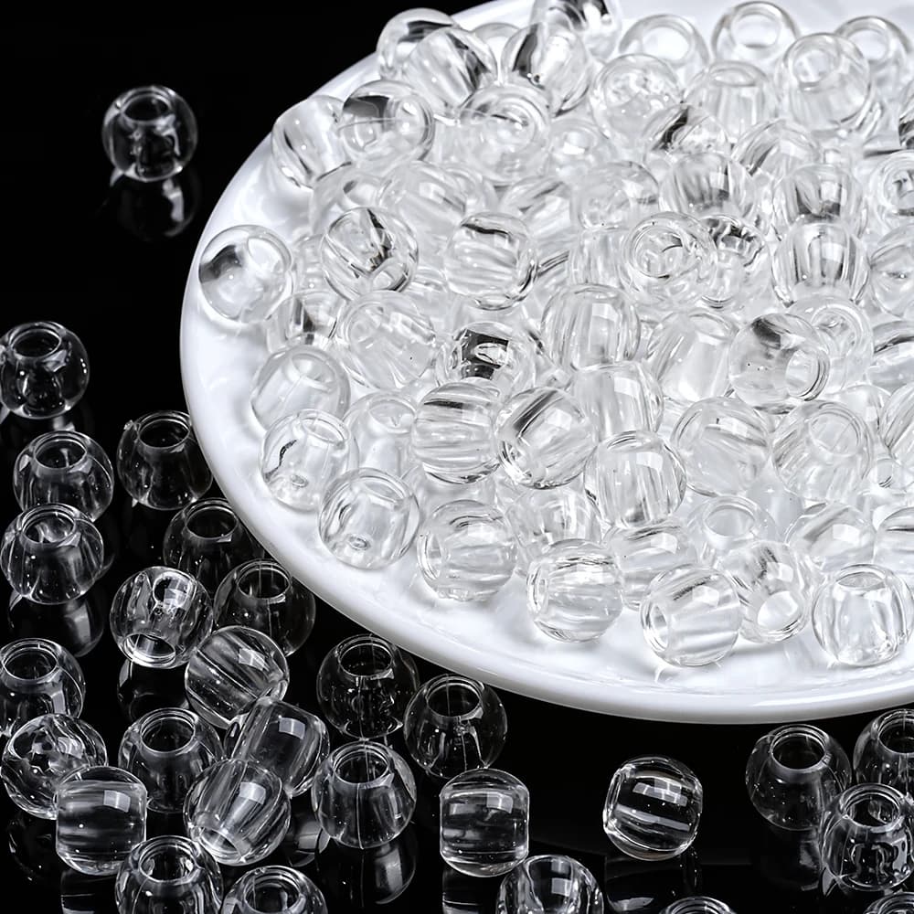 20-100 pz Trasparente Foro Grande Perline Del Distanziatore Acrilico Rotondo Perline Sparse Per La Collana Del Braccialetto Orecchini Creazione di Gioielli FAI DA TE