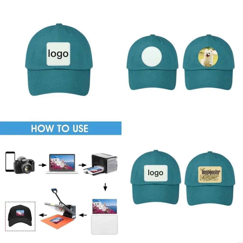 L43A 10 Pcs Blank Leather Hat Patches 8 Shapes for Hat Jeans Shirt Jackets