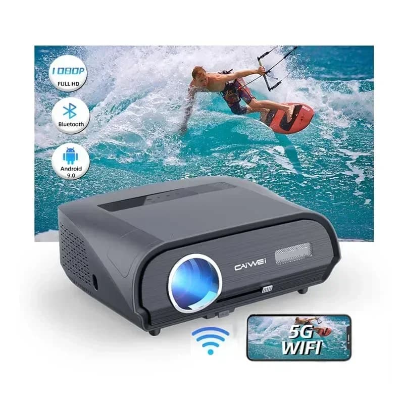 Vendita calda 1450 Ansi Altoparlante wireless Audio Home Theater Durevole mini proiettore multimediale portatile 4k LCD