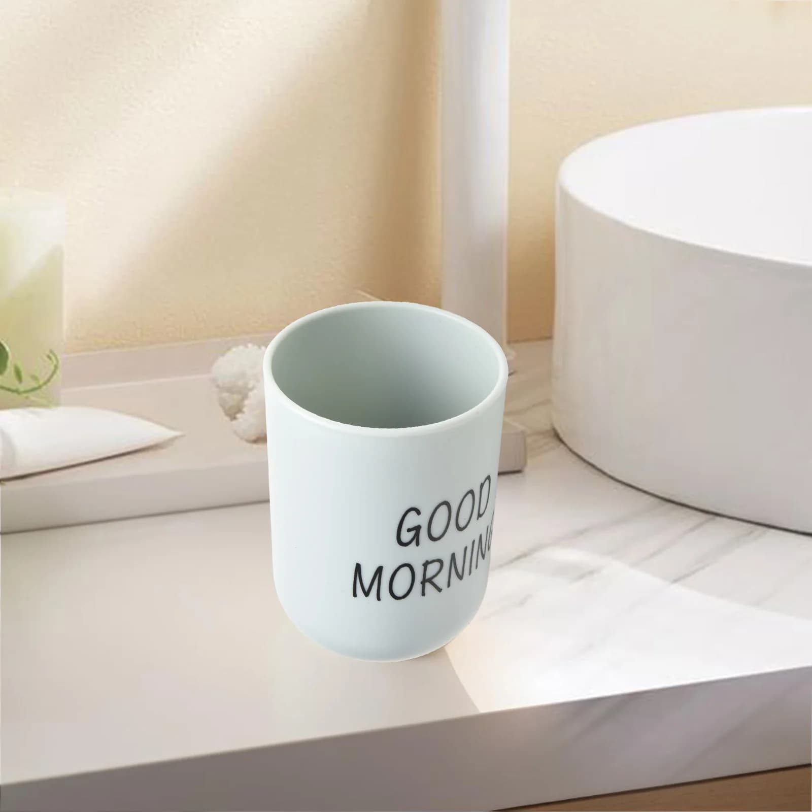 Toothbrush Washing Cup Travel Tumbler 100 Brand New Washing 400ml Water Holder 7.2*10cm White Bathroom Cup Good