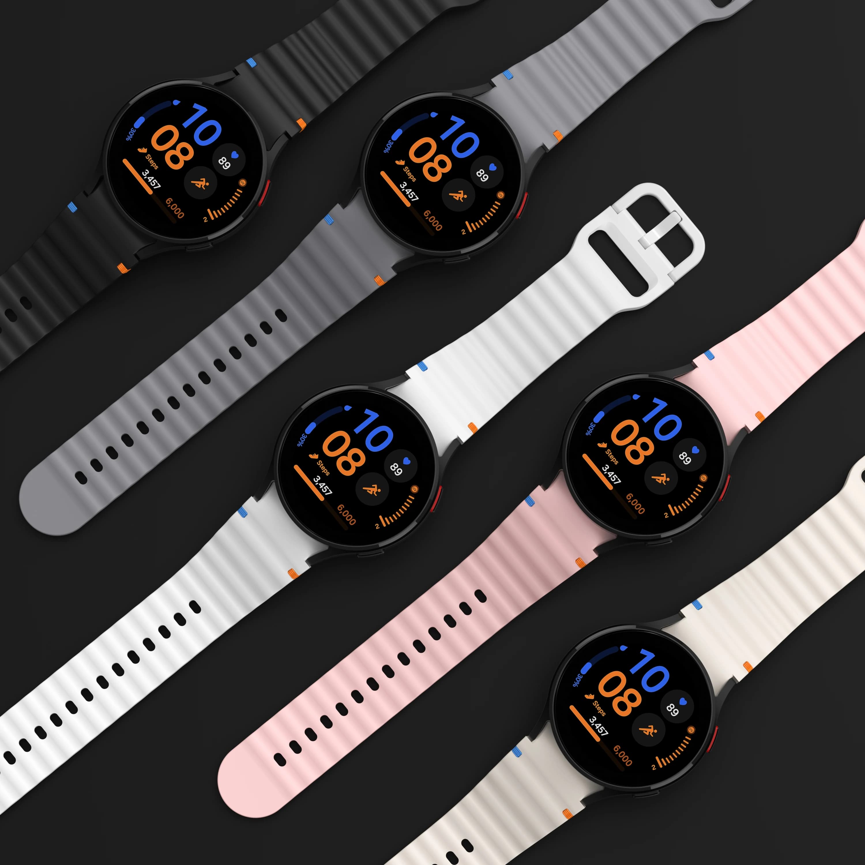 Cinturino in silicone per Samsung Galaxy Watch 7 FE 6 4 Classic 5 pro 44mm 40mm 43mm 47mm 45mm Bracciale originale Galaxy Watch6 7 cinturino