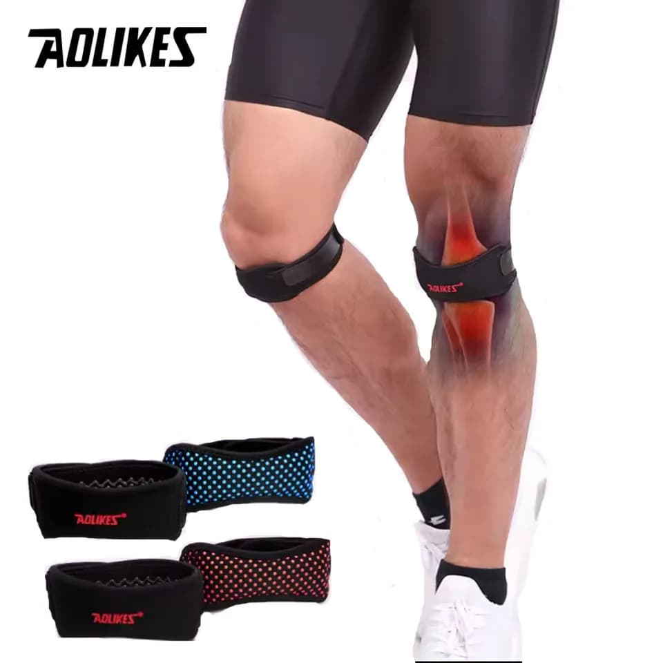 AOLIKES 1 pcs Adjustable Knee Strap Rotary Tent Tent Pressurized Protection Slider Pad Rodilla Guard Badminton Running