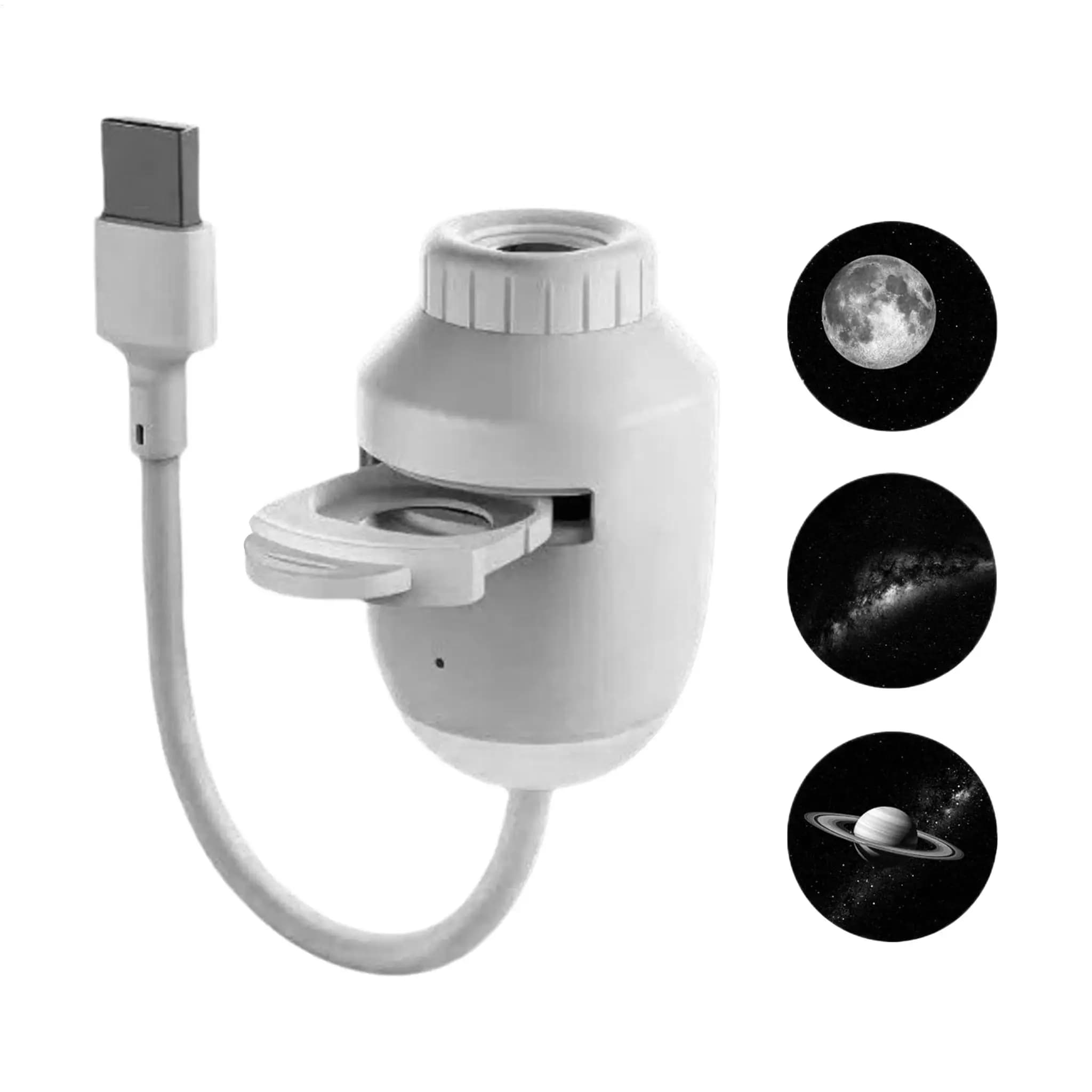 2 in 1 Star Projector USB Powered Mini LED Night Light Adjustable Sky Lamp Bedroom Ceiling Wall Mood Decor Kids Gift