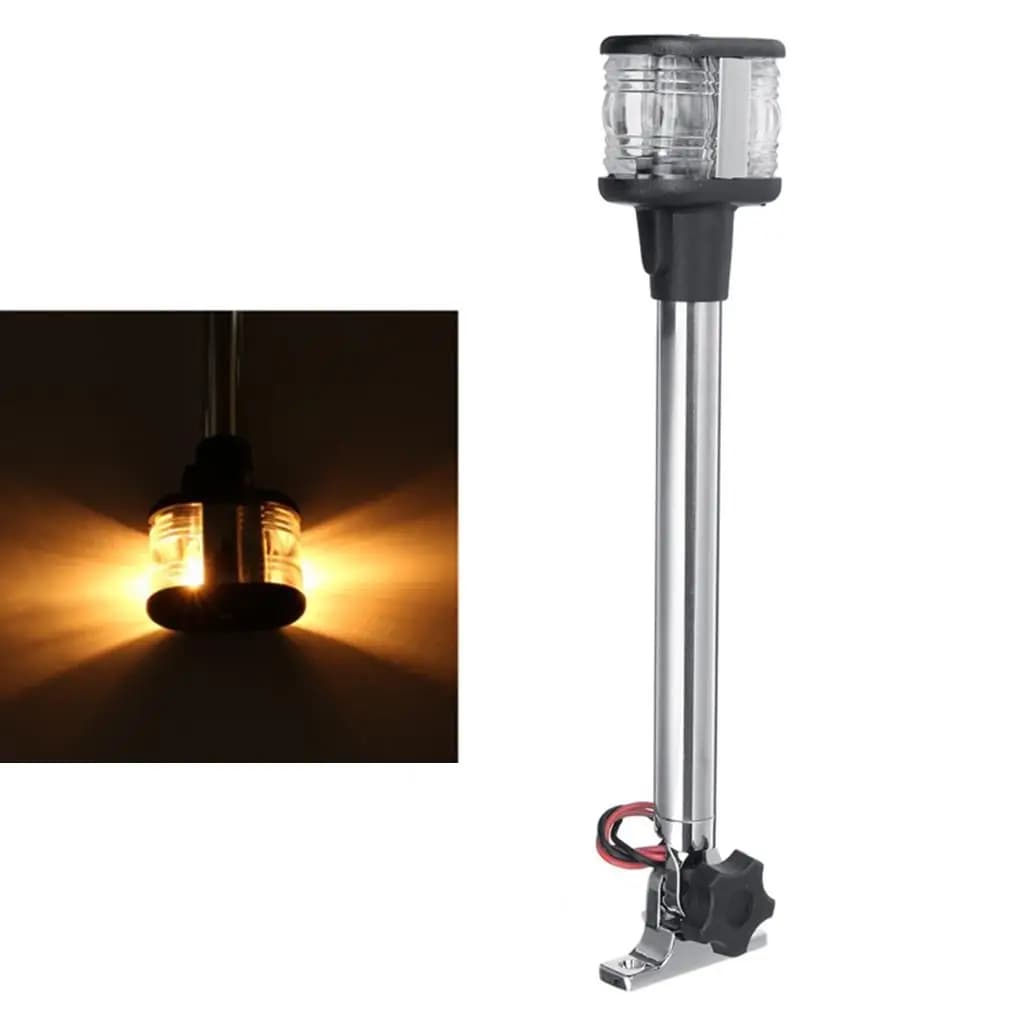 Yacht Navigation Light LED 360 Visibility Stainless Steel 375mm Anchor Light Kit for Boat Marine Safety