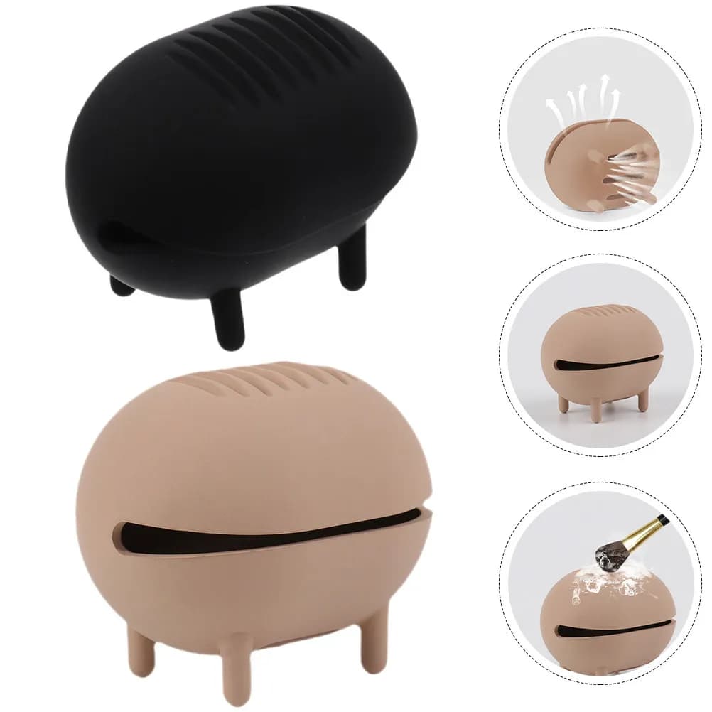 2 Pieces Silicone Portable Container for Make-up Sponges, Puff Travel Case and Powder Spugnette Container