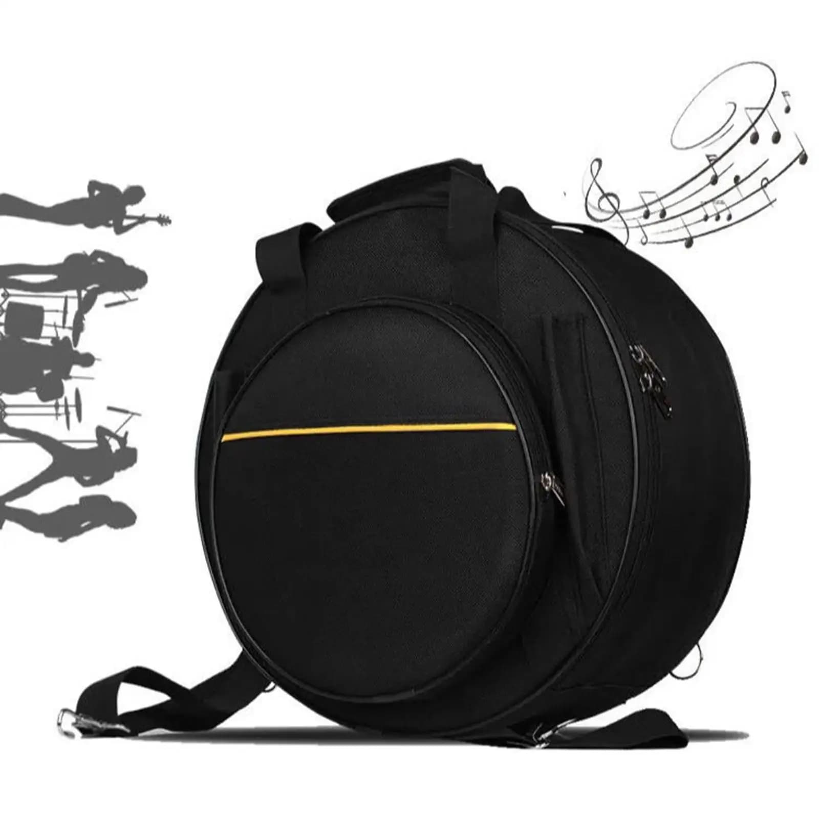 Borsa Imbottita Resistente per Tamburo con Tracolla Regolabile, Custodia per Rullante con Cinghia per Spalla per Pratica Scolastica