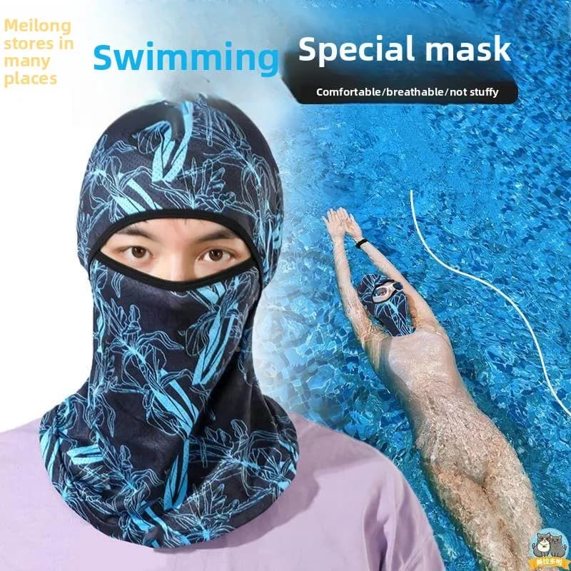Unisex Beach Hat, Solar Protection, Full Mask, Swimming Copricapo, Viso Protection, Waterproof Diving Hood