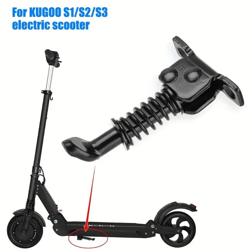 Cavalletto durevole per scooter elettrico Kugoo S1/S2/S3 Staffa poggiapiedi pieghevole caricata a molla Accessori per scooter