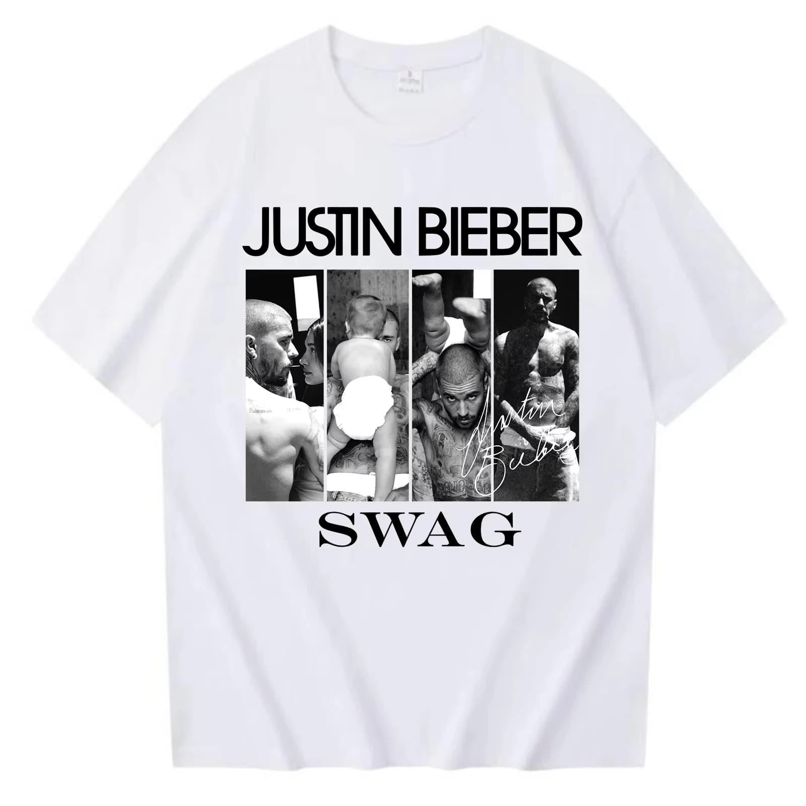 T-shirt dell'album SWAG 2026 di Justin Bieber, Maglietta Estiva Unisex Stile Harajuku Hip Hop Pop Music con Collo Tondo