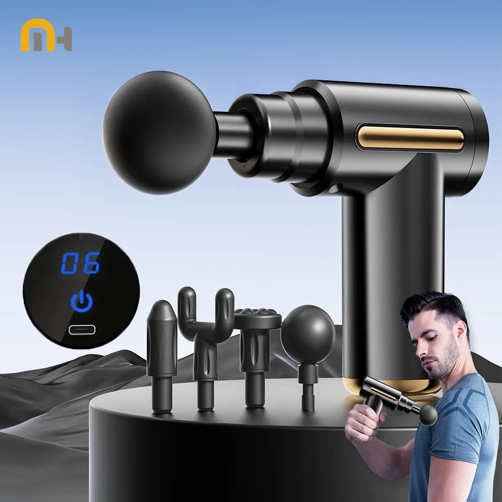 Massage Mixer for muscle relaxation Vibration massage Gun Deep tissue muscle relaxation Mask for professional neck
