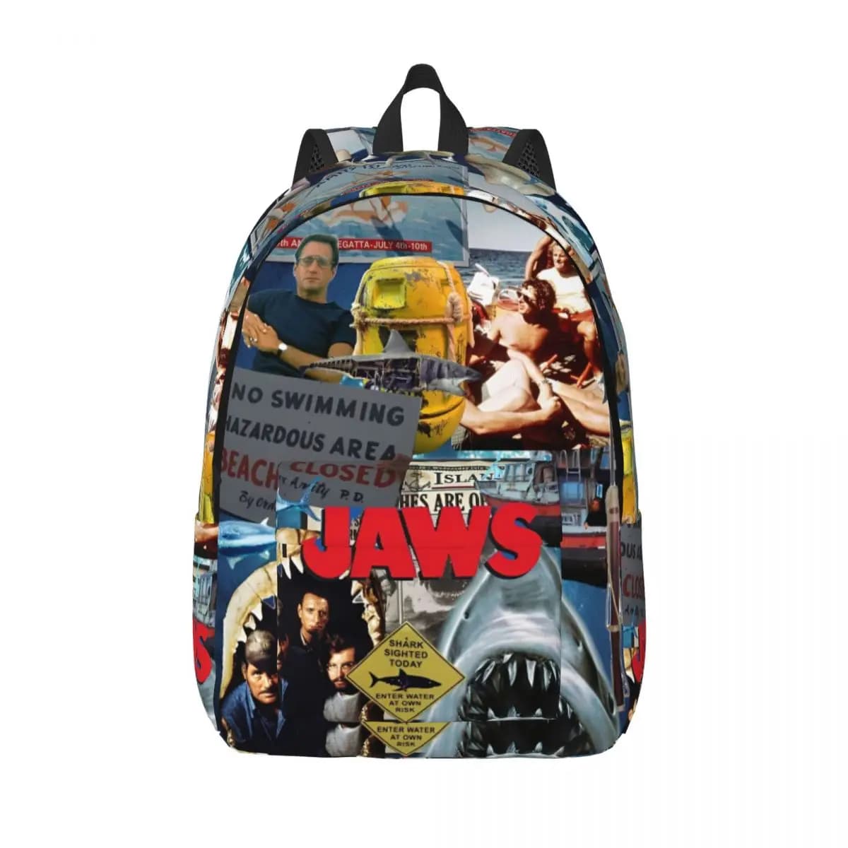 Jaws Classic Film Amity Island Cool Backpack for students outdoor horror backpack for men Woman University canvas bags