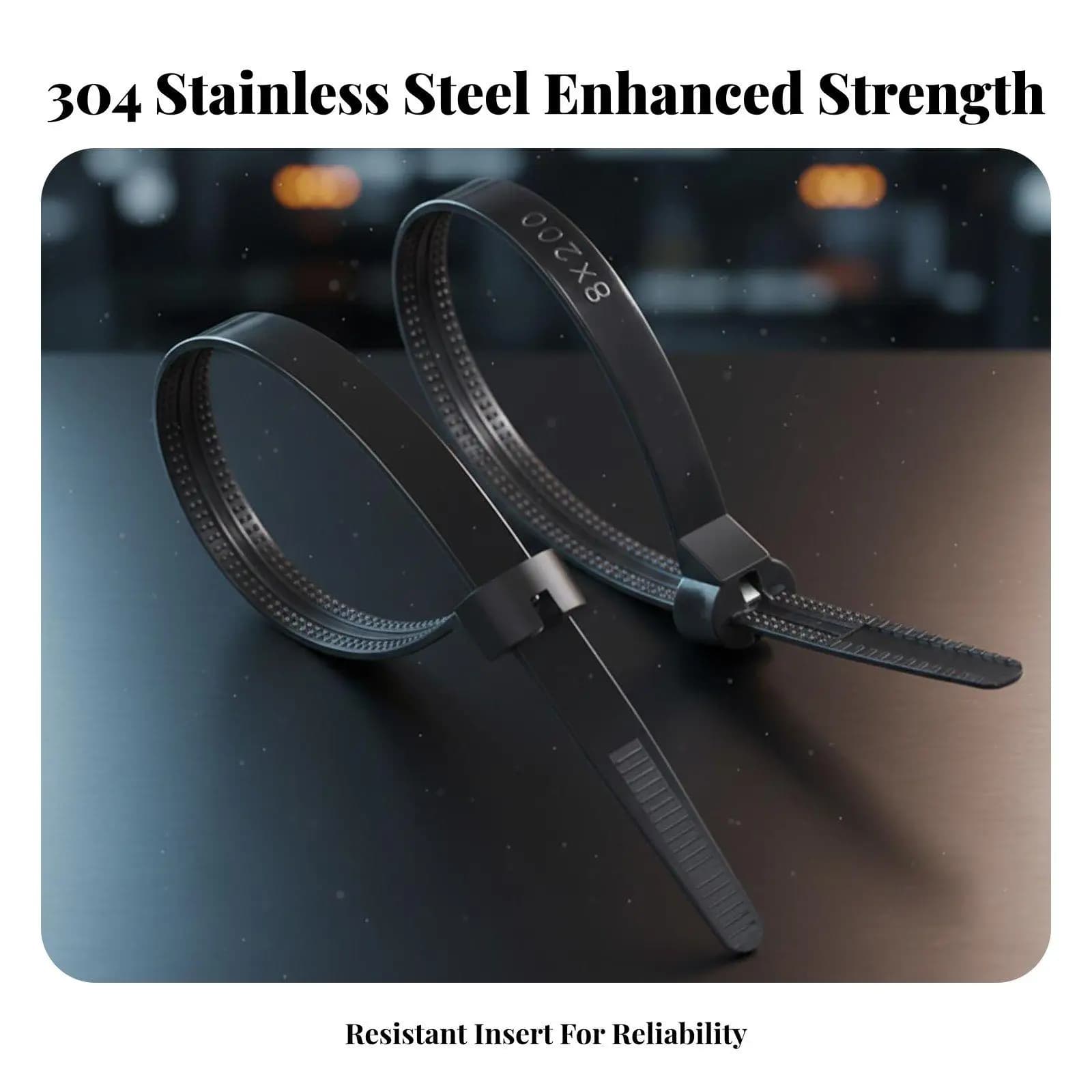 Rust Proof Stainless Steel Fastening Straps Heavy Duty Cable Ties for Farm Equipment Repair