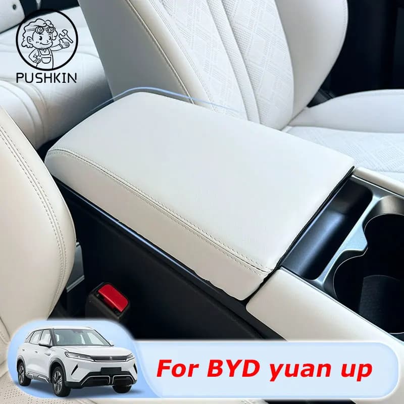 Per BYD Yuan Pro Yuan UP EV 2024 2025 Car Styling Bracciolo Copertura In Pelle Gearshift Copertura Bracciolo Copertura Protettiva Accessori