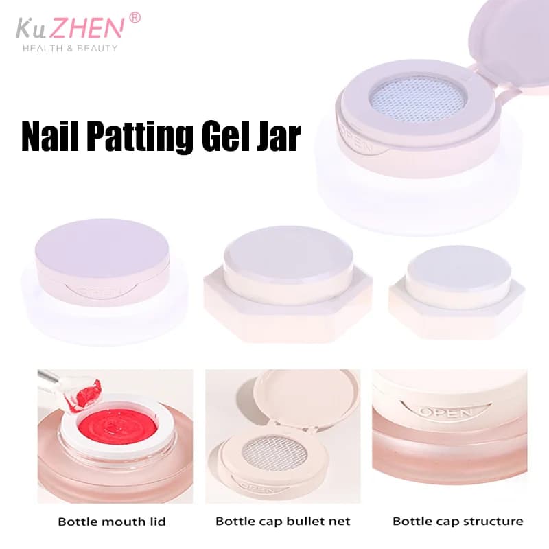 2/3/5g PP Esagonale Nail Patting Gel Jar Flip Cover Smalto per unghie Custodia Scatola di imballaggio Organizzatore per manicure Contenitore cosmetico