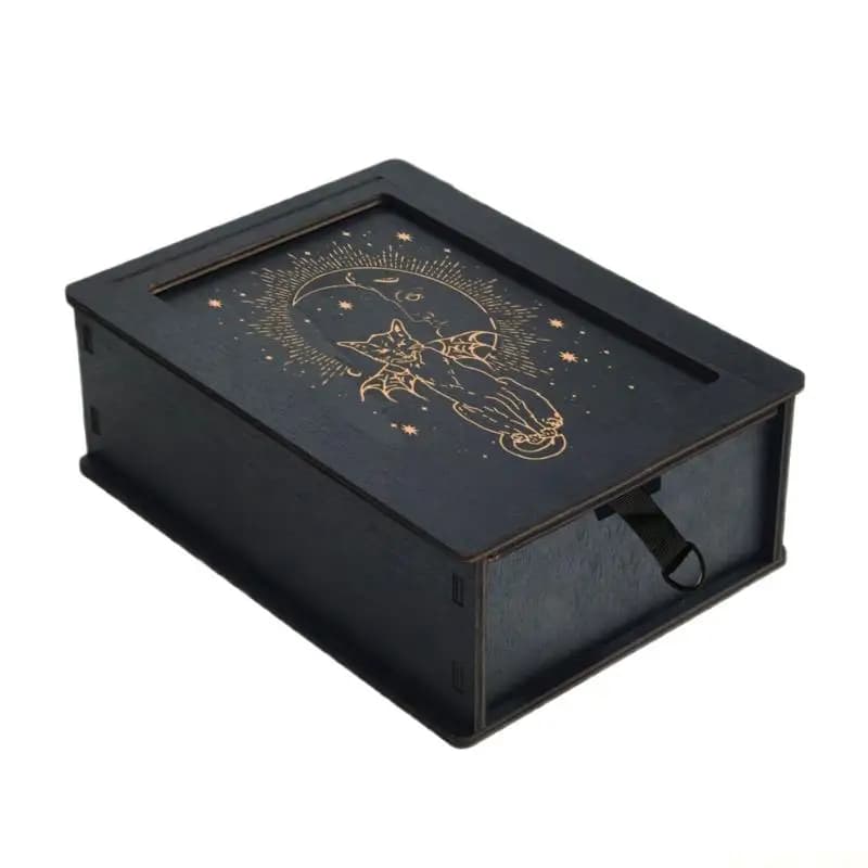 M5TC Custodia per carte dei Tarocchi in legno Custodia per carte dei Tarocchi Custodia per divinazione astrologica