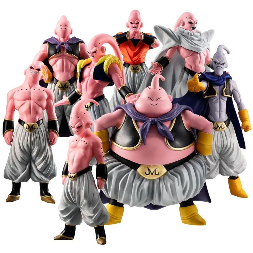 11CM Majin Bu Figura Anime DRAGON BALL Z Set completo Postura in piedi Desktop Golf Modello fresco Giocattolo Collezione regalo Ornamenti