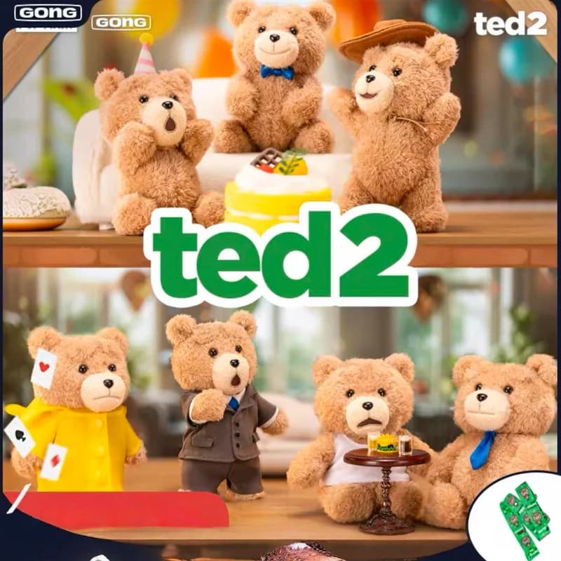 POP MART GONG Serie Ted2 Action Figure Blind Box Mystery Box Guess Bag Giocattoli Bambola Anime Figure Ornamenti da Scrivania Collezione