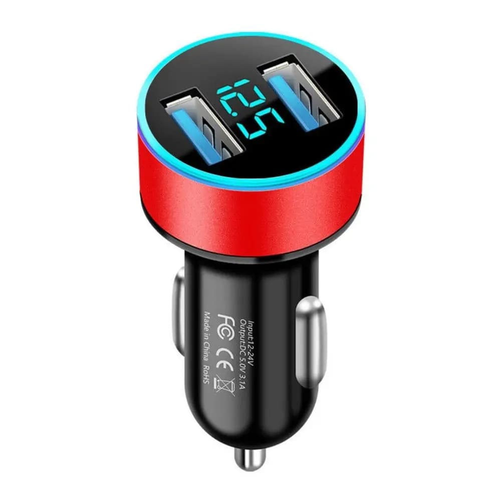 Lighter with LED voltmeter socket for iPhone for 2 door adapter for car charger